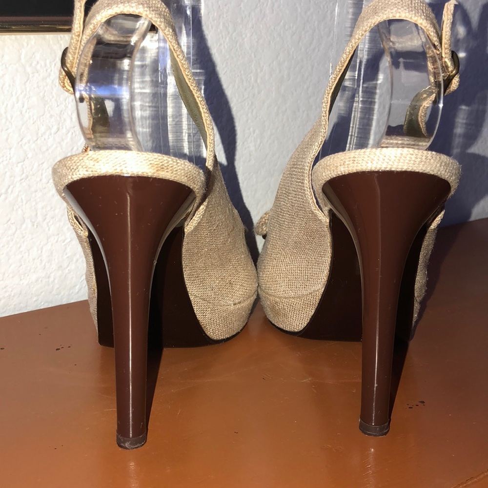Stella McCartney Vegan Slingback Peeptoe Heels 38 - Picture 4 of 8